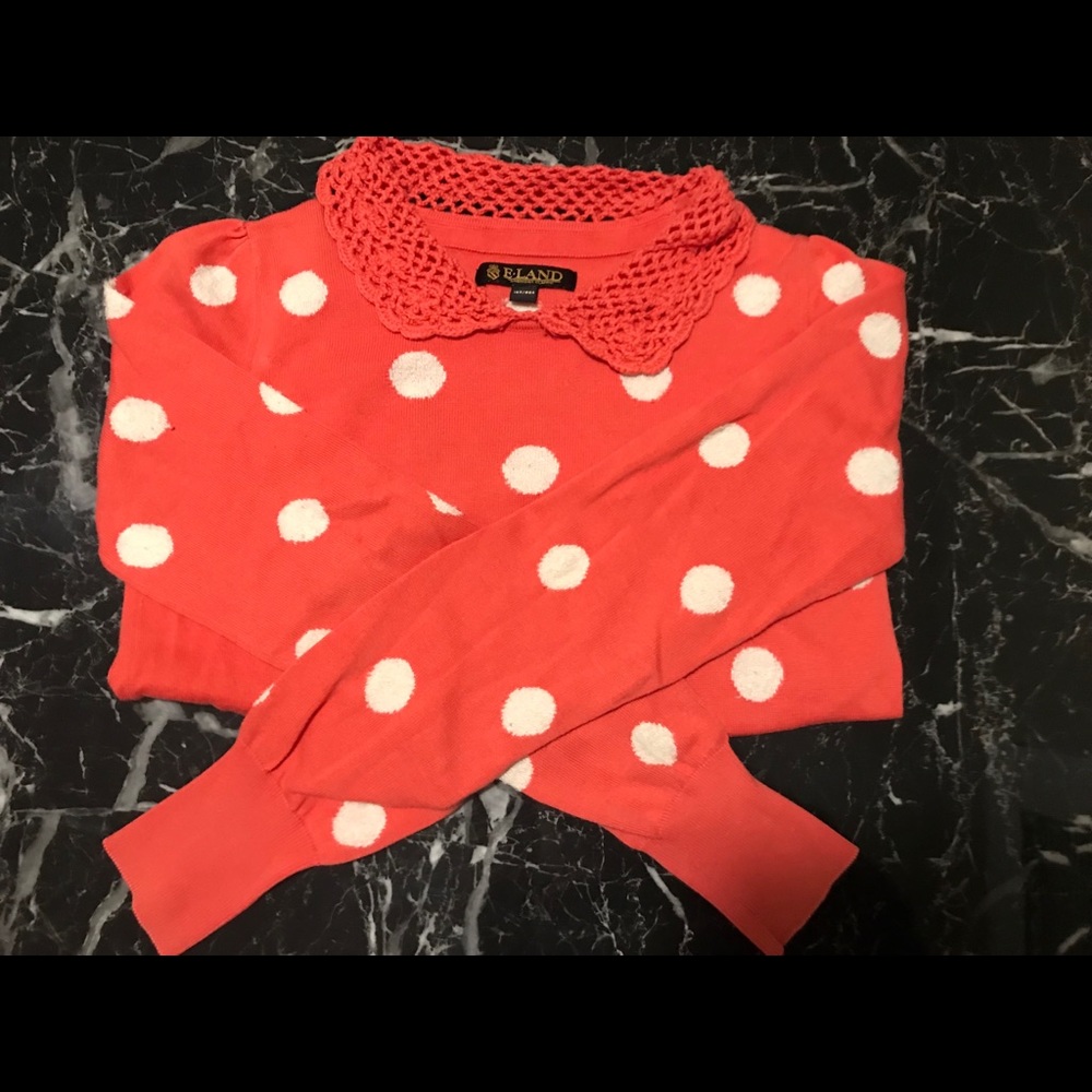 E Land Poka Dot Sweater